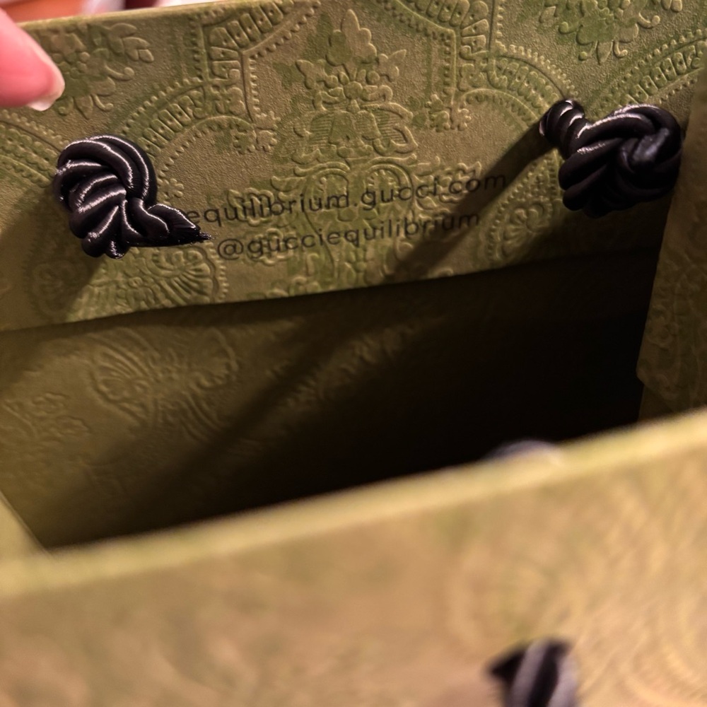 Gucci Green Gift Bag Like New - Picture 5 of 8